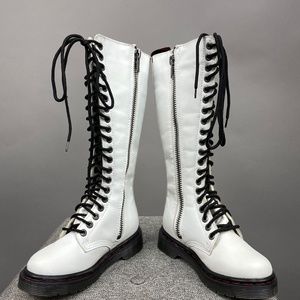 Demonia Disorder-400 Boots in White, Men’s Size 4